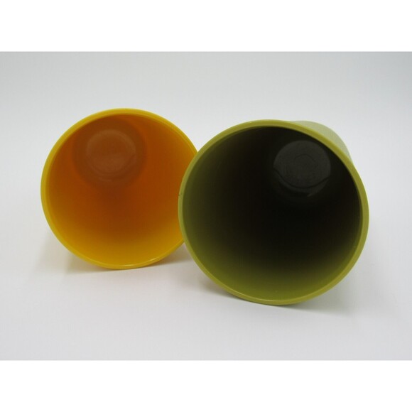 Tupperware Tumbler Drinkware Vintage Yellow + Green Harvest 873-15 Retro 70s USA - Picture 3 of 9